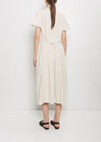 Coated Cotton Viyella Dress — Ivory