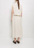 Coated Cotton Viyella Wide Pants