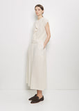 Coated Cotton Viyella Wide Pants