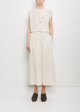 Coated Cotton Viyella Wide Pants