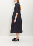 Natural Cacao Dye Dress — Navy