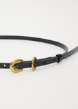 Leather Narrow Belt - W — Black