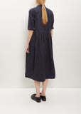Natural Cacao Dye Dress — Navy