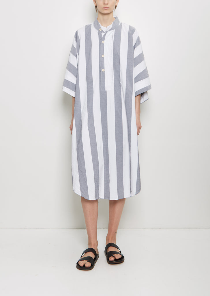 Organic Cotton Octo Overshirt — 5cm Narrow Stripe