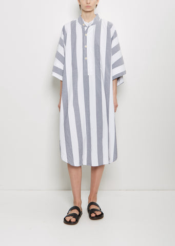 Organic Cotton Octo Overshirt — 5cm Narrow Stripe