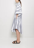 Organic Cotton Octo Overshirt — 5cm Narrow Stripe