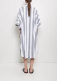 Organic Cotton Octo Overshirt — 5cm Narrow Stripe