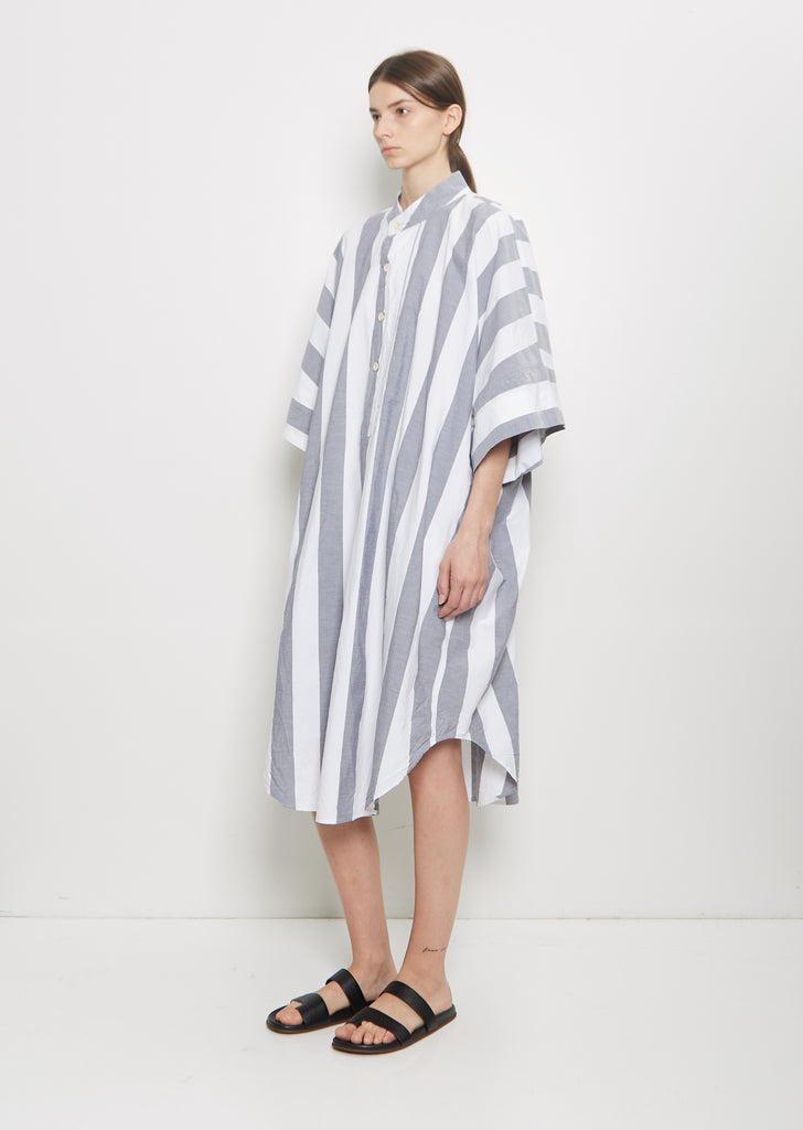 Organic Cotton Octo Overshirt — 5cm Narrow Stripe