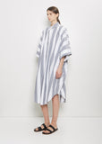 Organic Cotton Octo Overshirt — 5cm Narrow Stripe