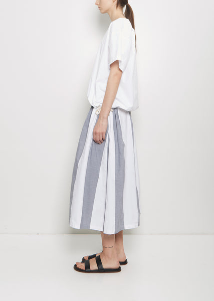 【threetimes】25ss Organic dreamy skirt Organic Cotton Friedrich Top — White – La Garçonne