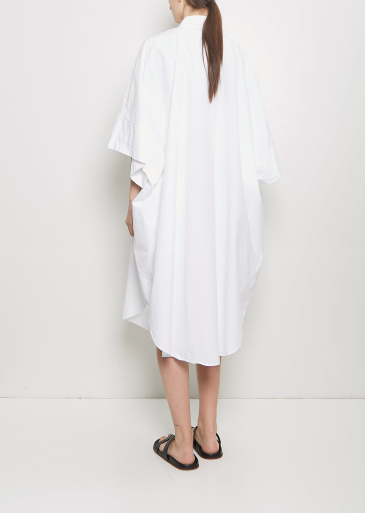 Organic Cotton Octo Overshirt Dress — White