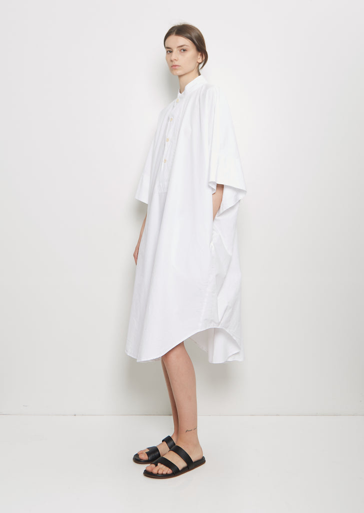 Organic Cotton Octo Overshirt Dress — White