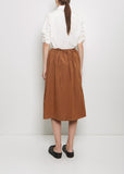 Square Cotton Blend Skirt — Ginger