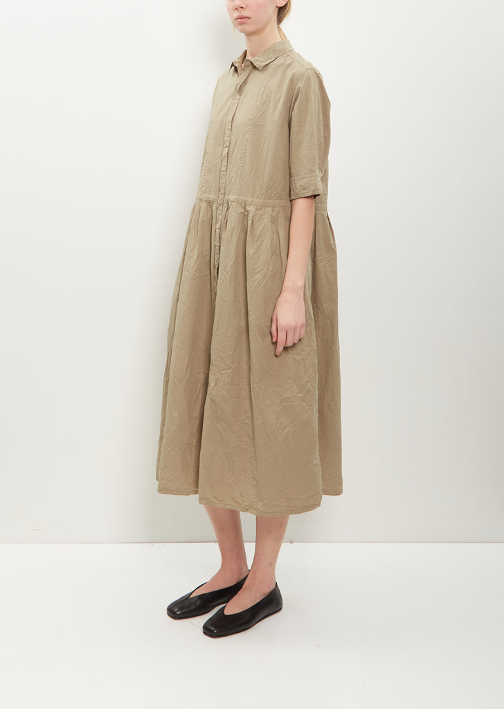 Natural Cacao Dye Dress — Khaki