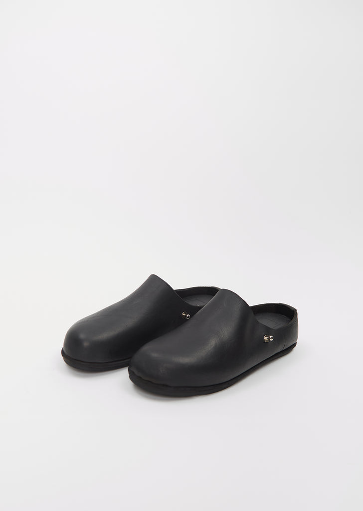 Guidi Leather Clogs — Black