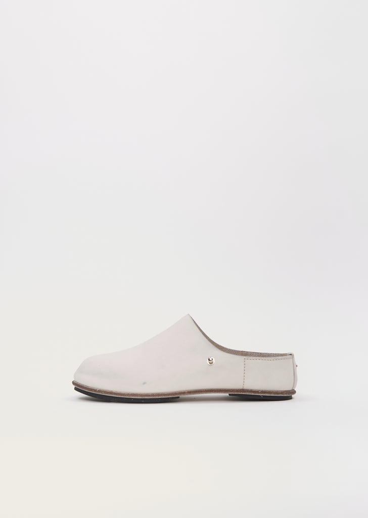 Guidi Leather Clogs — Chalk