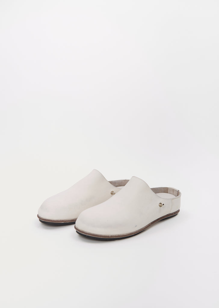 Guidi Leather Clogs — Chalk
