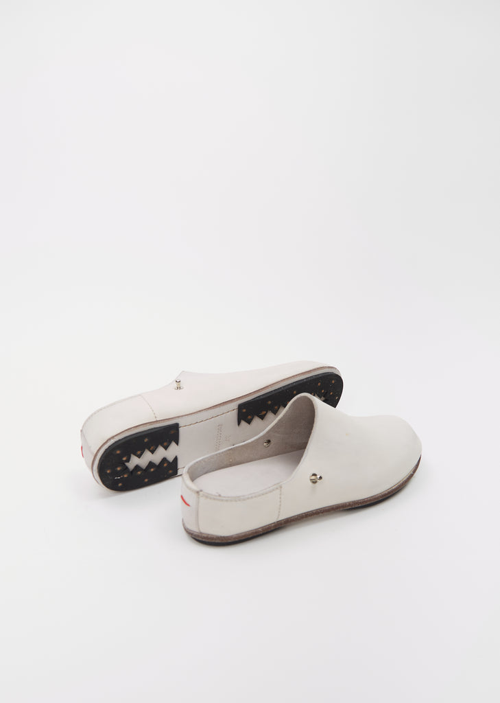 Guidi Leather Clogs — Chalk
