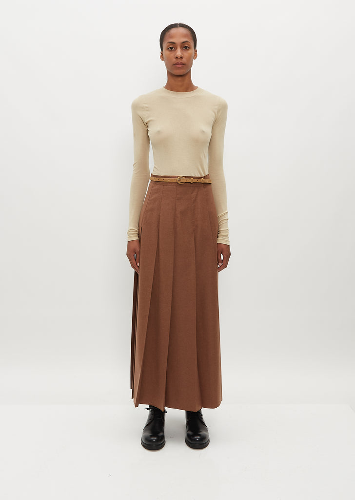Leather Narrow Belt - W — Kudu Beige