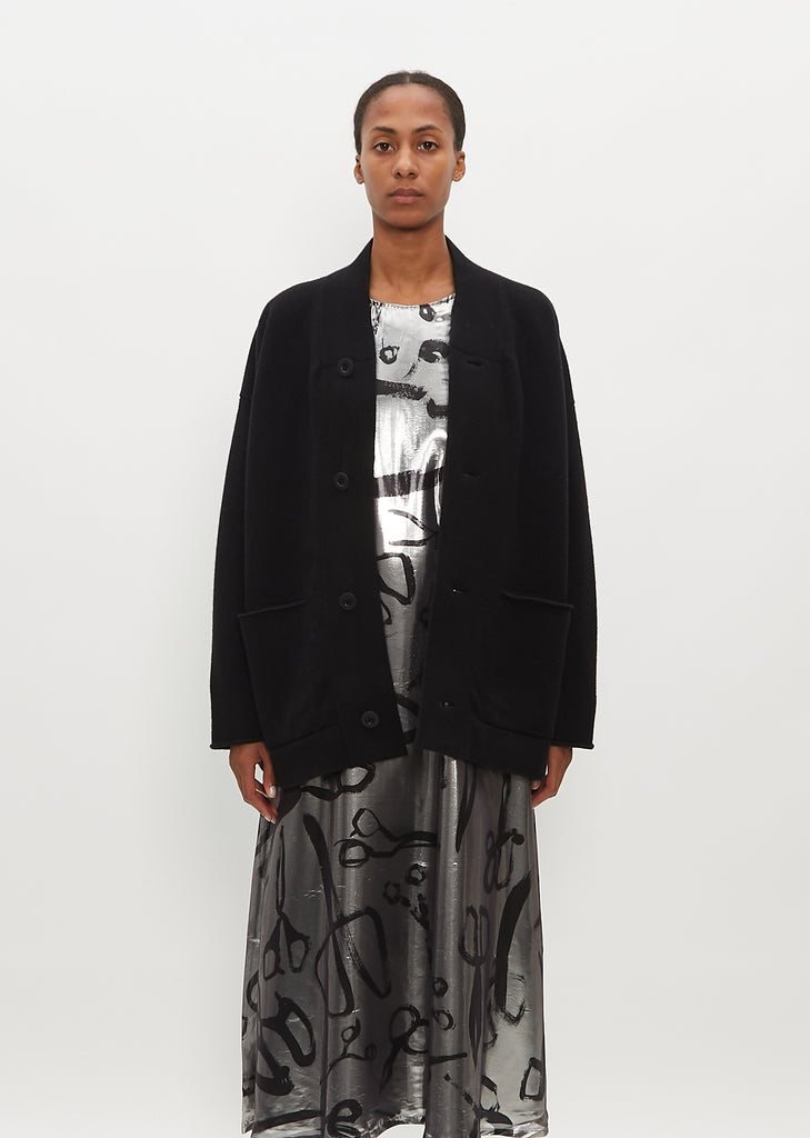 The Librarian Merino Wool Cardigan — Flint
