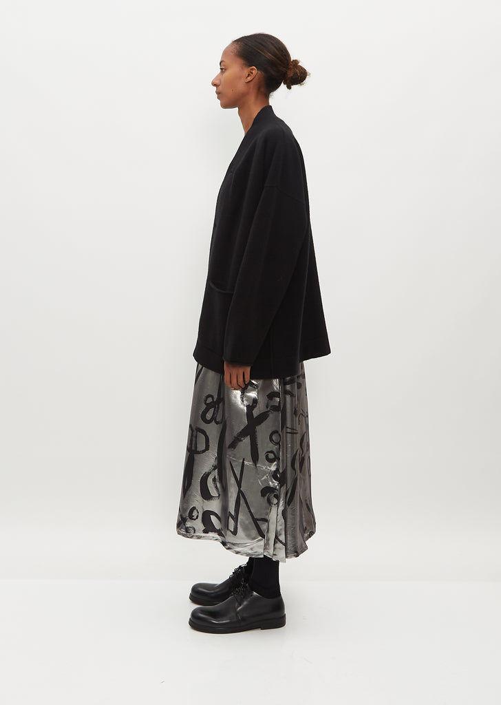 The Librarian Merino Wool Cardigan — Flint