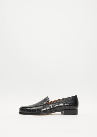 Danielle Loafer — Black Croco