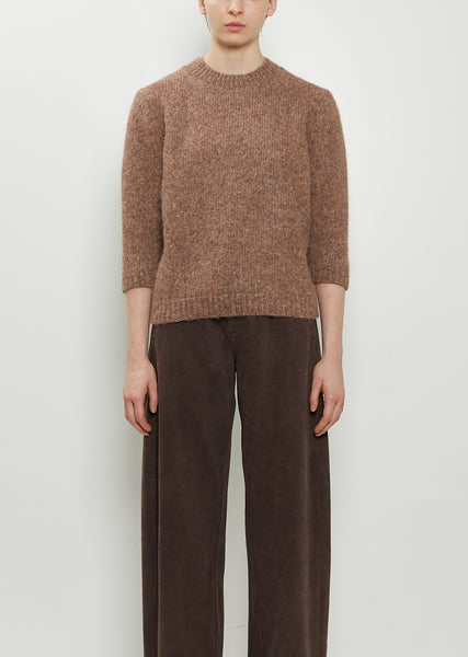 Loft Alpaca Cotton Crewneck Sweater — Spice – La Garçonne