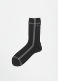 Side Line Silk Socks — Black