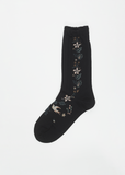Peace Bird Socks — Black