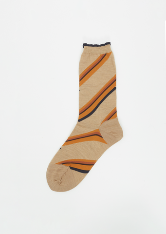 Reginmental Socks — Beige