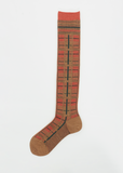 Tartan Check High Socks — Beige
