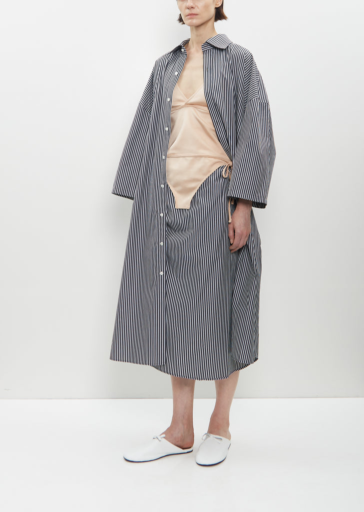 Fitted Back Shirt Dress with Integrated Skirt