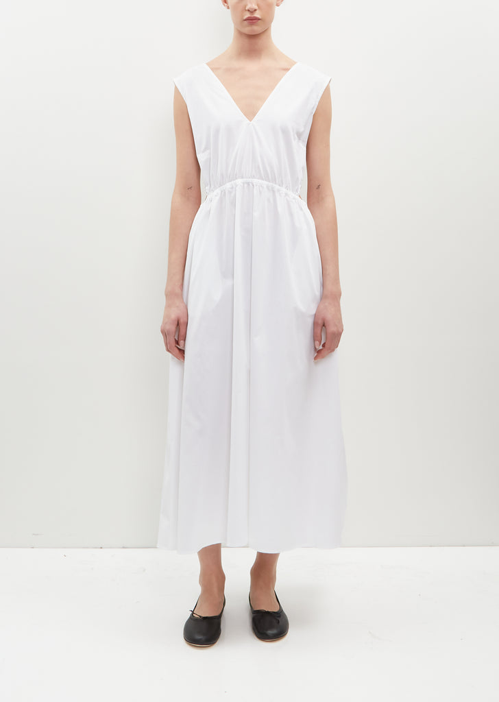 Cotton Drawstring Cut Out Dress
