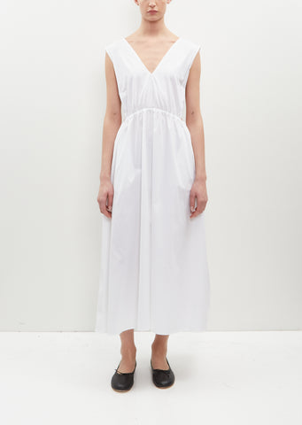 Cotton Drawstring Cut Out Dress