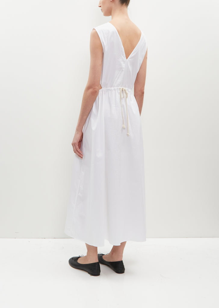Cotton Drawstring Cut Out Dress