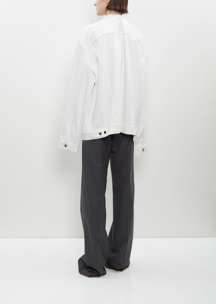 Denim Jacket with Inserted Collar