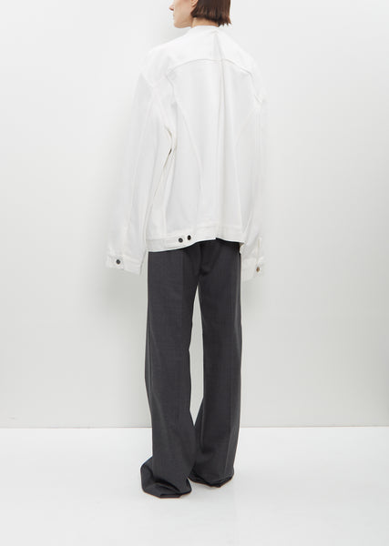 Denim Jacket with Inserted Collar – La Garçonne