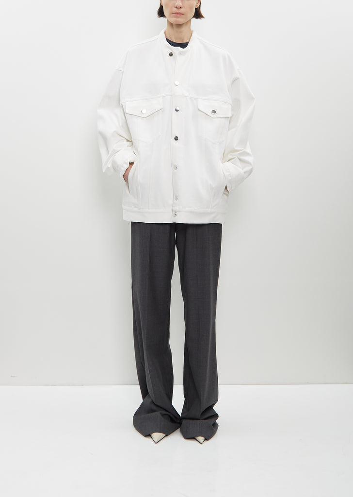 Denim Jacket with Inserted Collar