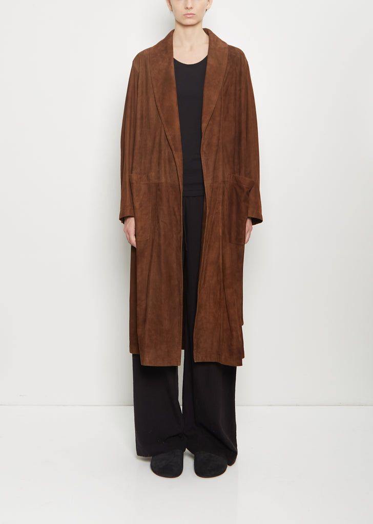 Suede Robe Coat