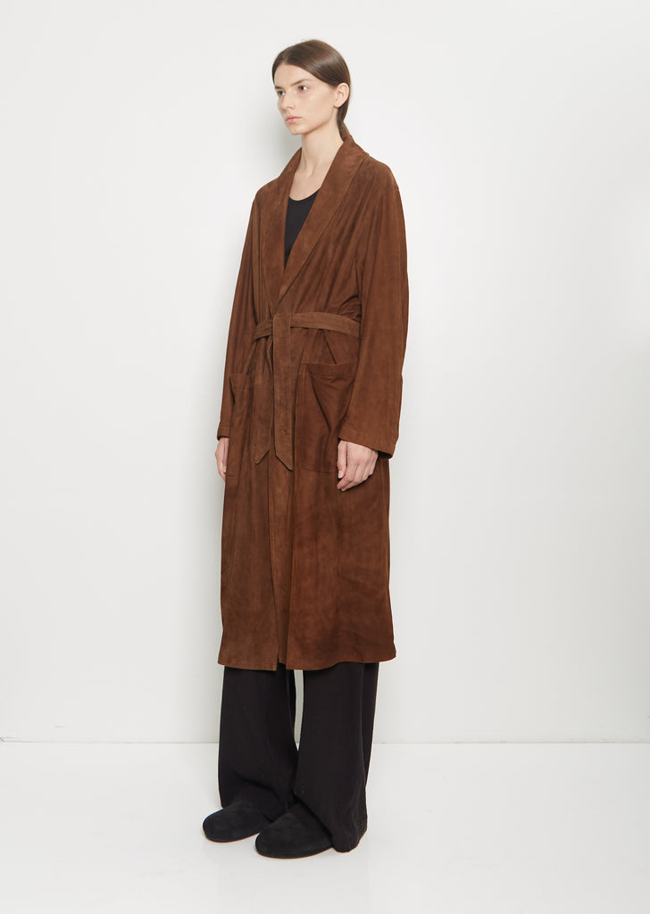 Suede Robe Coat