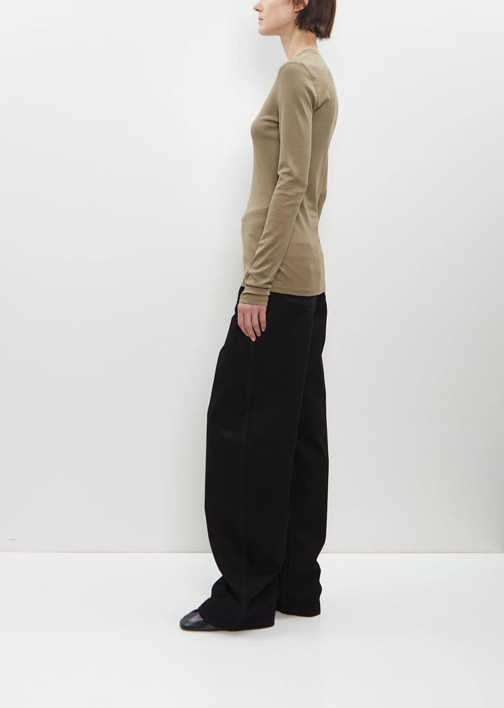 Rib Long Sleeve T-Shirt