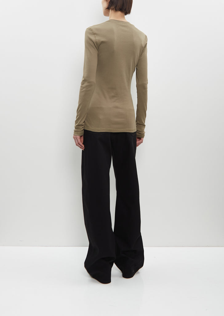 Rib Long Sleeve T-Shirt