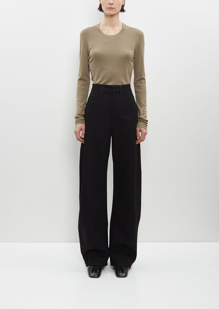 High Waisted Curved Pants