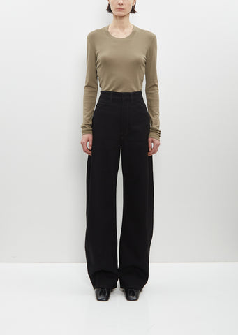 High Waisted Curved Pants