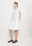 Tissue Cotton Low Waisted Dress — Milk