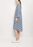 Linen Caftan — Navy Flowers