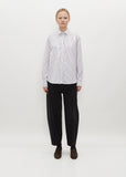 Signature Cotton Shirt — White/Brown