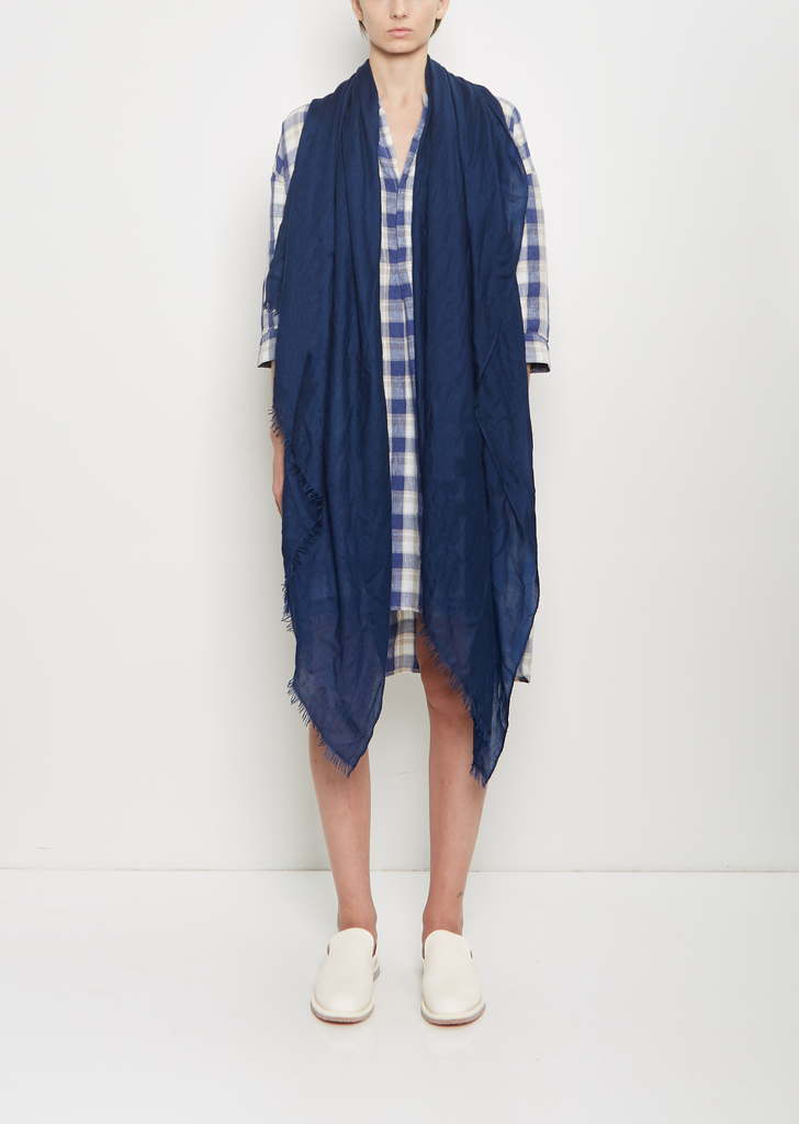 Cashmere Nuage Shawl — Midnight Blue