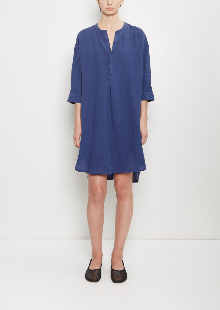Granfather Shirt Dress — Night Blue