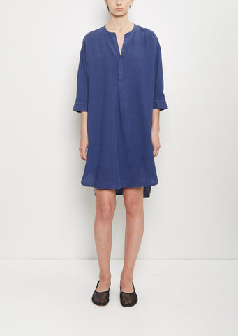 Granfather Shirt Dress — Night Blue